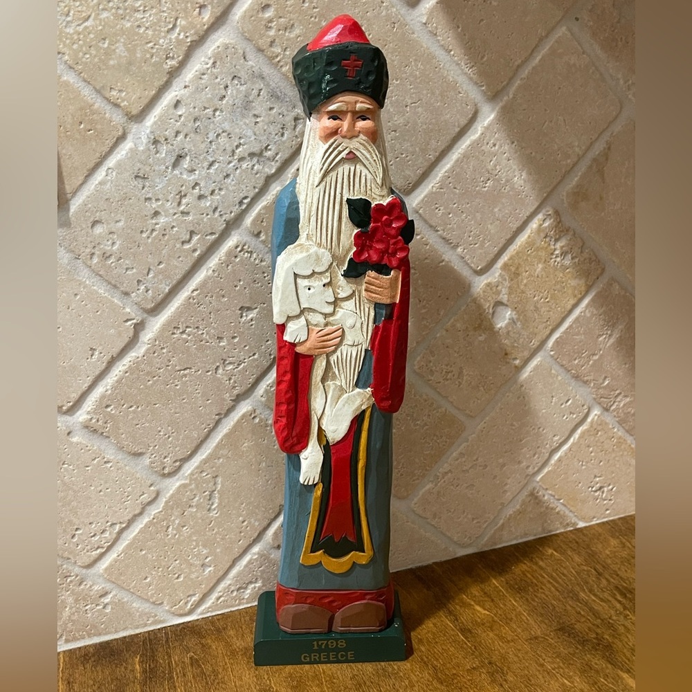 Old World Style Vintage 1994 wood Santa
